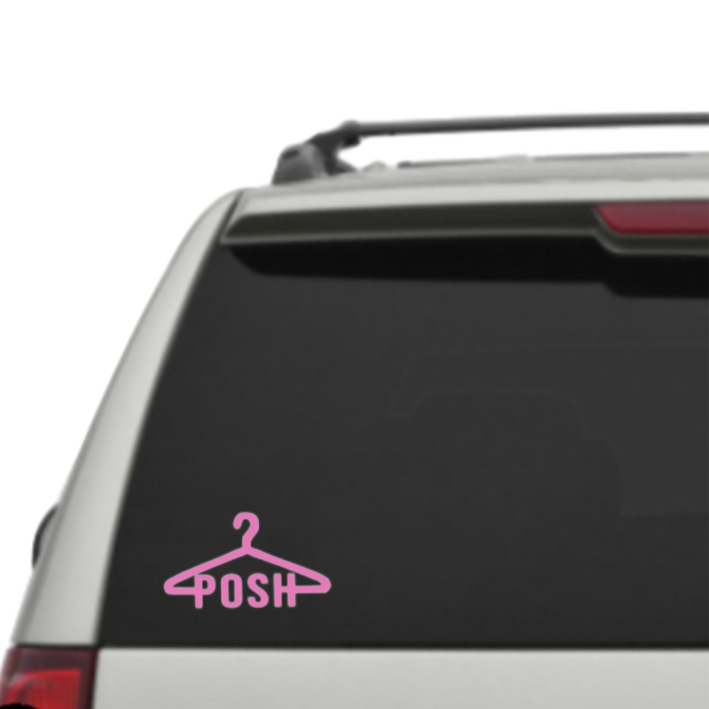 Pink Car Decal with Posh Hanger
